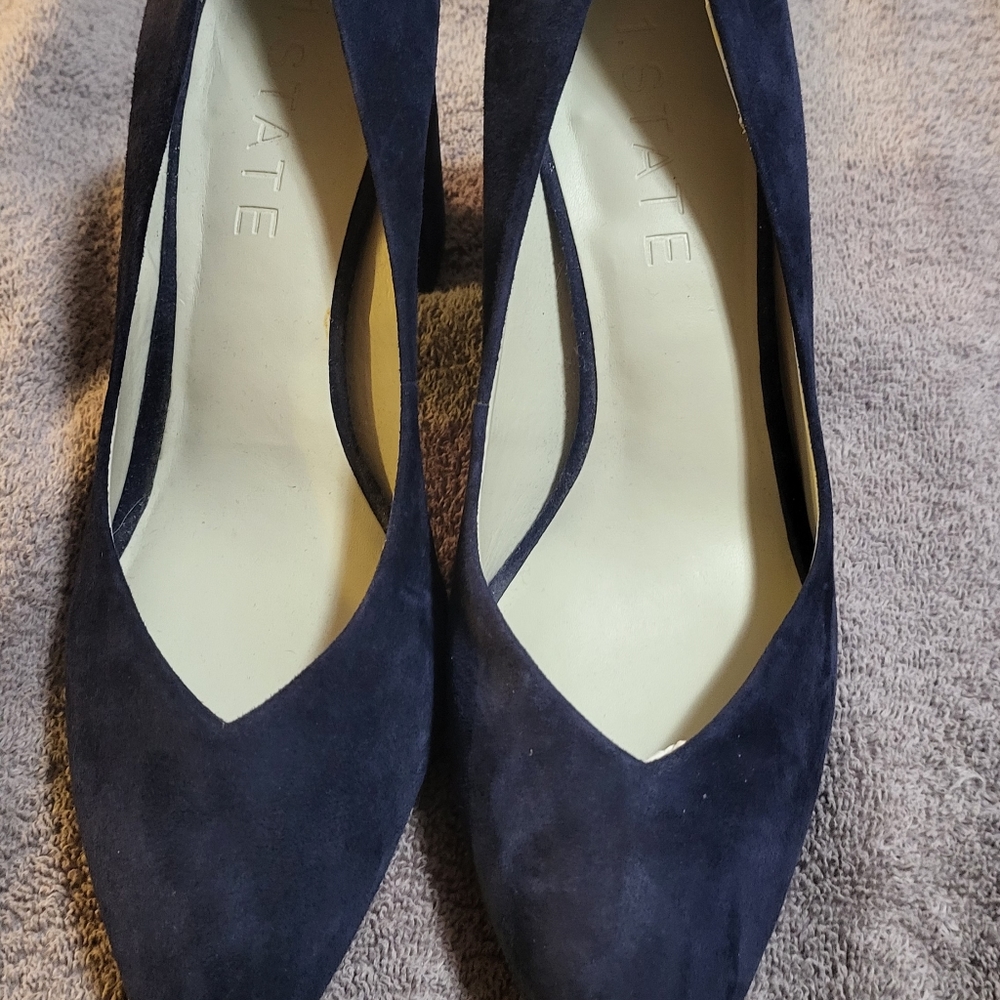 1.State blue suede pointed toe block heel size 40/ 9m